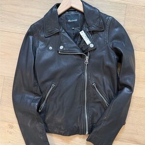 Madewell Dark Leather Moto Jacket